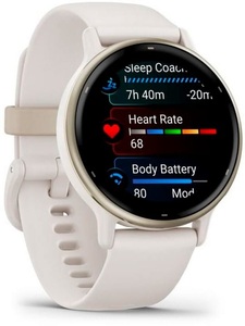 Garmin, GARMIN vívoactive 5 - Smartwatch (125-190 mm, Silikon, Elfenbein/Cremegold), GARMIN GPS-Sportuhr Vivoactive 5 Elfenbein/Cremegold