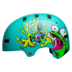 Bell, Bell Span Helm Kinder grün/bunt 2022 51-55cm Kinderhelme, Bell Span Helmet Velohelm helltürkis