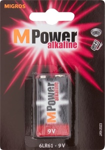 M-Power, M-Power 6Lr61 / 9V (1Stk.) Batterie, M Power alkaline Batterie