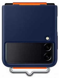 Samsung, SAMSUNG Silicone Cover - Schutzhülle mit Riemen (Passend für Modell: Samsung Galaxy Z Flip3 5G), 