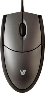 V7 Videoseven, V7 Videoseven MV3000010-5EC USB-Maus Optisch Schwarz/Silber, V7 MV3000 full sized Plug & Play USB optical LED mouse - Maus - optisch - 3 Tasten - kabelgebunden - USB