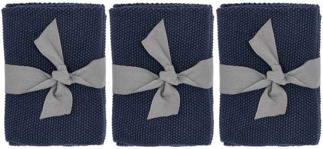 Södahl, Södahl Abwaschlappen Soft 3 Stück, Indigo, Södahl Abwaschlappen Soft 3 Stück, Indigo Küchentuch