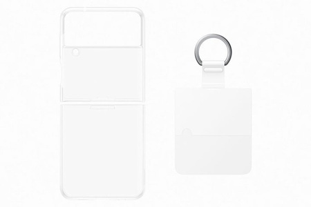 Samsung Galaxy Z Flip4 Clear Cover with Ring - Transparent Hülle