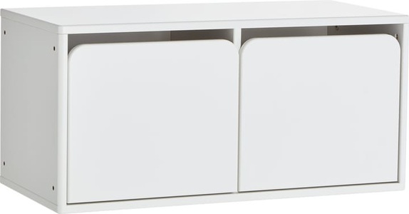 FLEXA, Flexa Shelfie Kommode mit 2 Türen auch zur Wandmontage geeignet Weiß deckend, 