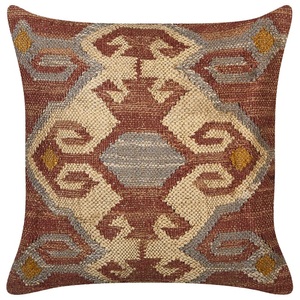 Beliani, Dekokissen aus Jute Boho URPAD Dekokissen aus Jute Boho URPAD, Beliani - Dekokissen aus Jute Boho URPAD, S/M, Rot Bunt