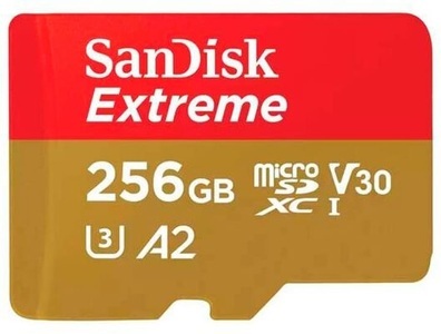 SanDisk, SanDisk Extreme - Flash-Speicherkarte - 256 GB - A2 / Video Class V30 / UHS-I U3 / Class10 - microSDXC UHS-I, SanDisk Extreme - Flash-Speicherkarte - 256 GB - A2 / Video Class V30 / UHS-I U3 / Class10 - microSDXC UHS-I
