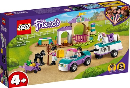 LEGO, 41441 Friends Trainingskoppel und Pferdeanhänger, Konstruktionsspielzeug, 