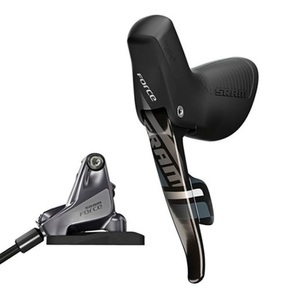 SRAM, SRAM Force 22 Hydraulische Scheibenbremse Vorne mit Schalthebel Flat Mount black 2020 Scheibenbremsen komplett, SRAM Shift/Brake System Force22 HRD FM left 950mm 2SP Schalthebel