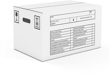 Antalis, Antalis Umzugsbox Weine 38 x 28.5 cm 10 Stück, Weiss Kartonschachteln, Antalis Umzugsbox 60 x 40 35 cm 10 Stück, Weiss Kartonschachteln