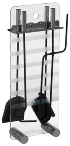 Alpertec, Alpertec Kamingarnitur 4-teilig, Glas, 