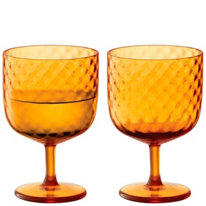 LSA International, 2er Set Dapple Weinglas 325ml Sun Amber, 2er Set Dapple Weinglas 325ml Sun bernstein