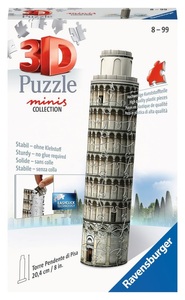 Ravensburger, Ravensburger 3D Mini Building Pisa Puzzle, Ravensburger 3D Puzzle 11247 - Mini Schiefer Turm von Pisa - Miniaturversion des berühmten Wahrzeichens aus Italien zum Puzzeln in 3D - ab 8 Jahren