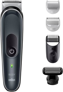 Braun, BRAUN BG5360 - Bodygroomer (Silber/Schwarz), Braun BodyGroomer BG5360 Rasierer