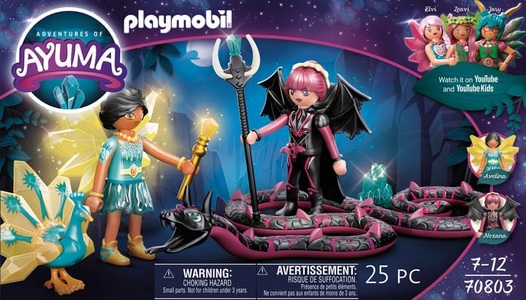 PLAYMOBIL, Playmobil® Ayuma Crystal Fairy und Bat Fairy mit Seelentieren 70803, playmobil® Adventures of Ayuma Crystal Fairy und Bat Fairy mit Seelentieren 70803