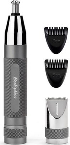 BaByliss, BABYLISS E116E Super-X Metal - Nasen-, Ohrhaar und Augenbraunentrimmer (Silber), BaByliss E116E Barttrimmer Schwarz