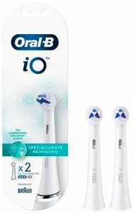 Braun, Oral-B Aufsteckbürsten iO Specialized Clean 2er, Oral-B Zahnbürstenkopf iO Specialized Clean, Weiss, 2 Stück