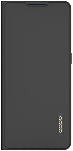Oppo, Oppo - Reno6 Pro 5G Protective Case Flip Cover Leder Book Tasche (3062607) - Schwarz, OPPO - Flip-Folio-Hülle für Reno 6 Pro Schwarz, Schwarz