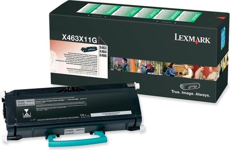 Lexmark, Rückgabe-Tonerkassette schwarz X463X11G, LEXMARK Tonerkassette schwarz 15.000 S. hohe Ergiebigkeit, Rückgabe passend für: X 460 Series;X 466 Series;X463;X463 DE;X464;X464 DE;X466;X466 DE;X466 DTE;X466 DWE