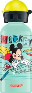 SIGG, Alu KBT Mickey School 0,4 Liter, Trinkflasche, Disney 400 ml Kinder Trinkflasche