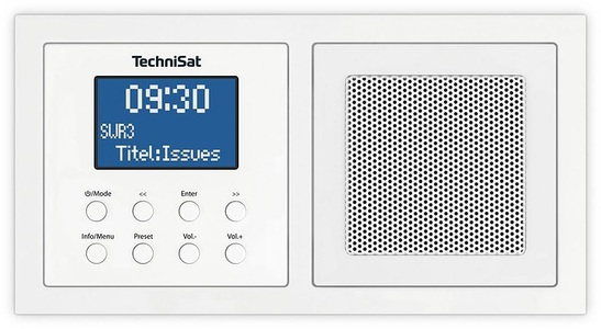 Technisat, Technisat DigitRadio UP 1 - Weiss Digitalradio Dab+, TechniSat Unterputzradio DigitRadio UP 1, DAB+/UKW-Radio, Bluetooth, mit Lautsprecher, weiß