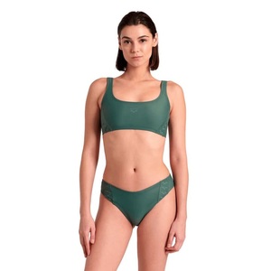 ARENA, Arena Bustier-Bikini »WOMEN'S ARENA TEAM STRIPE BIKINI BR«, (2 St.), Arena W Arena Team Stripe Bikini Bralette Bikini Set Damen Grau, Grösse: L