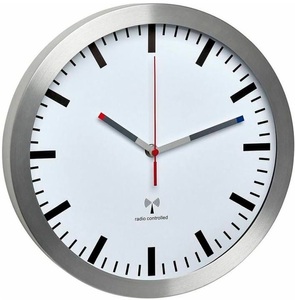 TFA, TFA 60.3528.02 Funk Wanduhr 300 mm x 45 mm Aluminium Schleichendes Uhrwerk (lautlos), TFA Dostmann 60.3528.02 Funk Wanduhr 300 mm x 45 mm Aluminium Schleichendes Uhrwerk (lautlos)