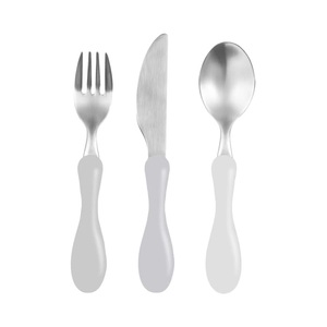 Micasa, Besteck-Set SEBRA, Kinderbesteck-Set LITTLE 3er-Set in moonlight beige