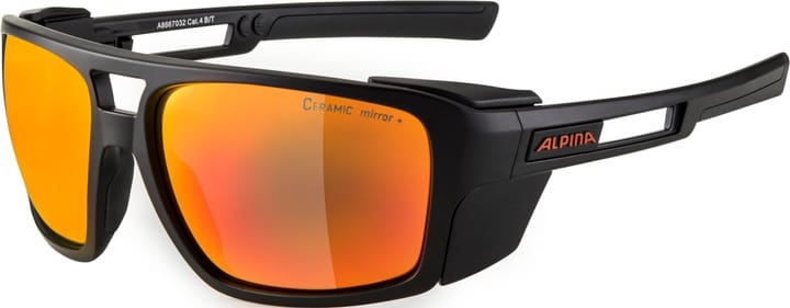 Alpina, Alpina SKYWALSH CM+ Sonnenbrillen - Black Matt Mirror Red, Alpina Skywalsh Gletscherbrille