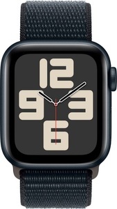 Apple, APPLE Watch SE (GPS) 44 mm - Smartwatch (Stufenlos verstellbar, Textil (Carbon Neutral), Mitternacht/Mitternacht), 