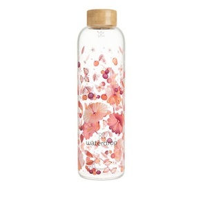 waterdrop, waterdrop Glasflasche Relax 1l Trinkflasche koralle, waterdrop Glasflasche Relax 1l Trinkflasche koralle