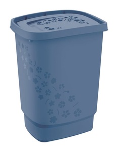 Rotho, Rotho FLOWERS Wäschesammler 55l mit Deckel, 