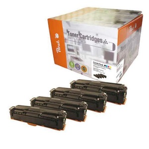 Peach, Peach 111804 131 Combi Pack Toner, Peach HP 131 A 4 Toner (bk, c/m/y) ersetzt HP No. 131A, CF210A, CF211A, CF212A, CF213A für z.B. HP LaserJet Pro 200 color M 276 nw