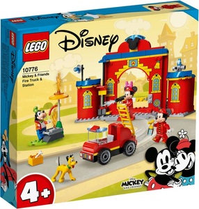 LEGO, 10776 Micky und Freunde - Mickys Feuerwehrstation und Feuerwehrauto, Konstruktionsspielzeug, 