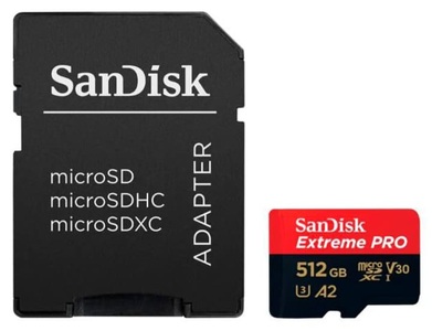 undefined, SanDisk Extreme PRO 512 GB MicroSDXC UHS-I Klasse 10, SanDisk microSDXC Karte Extreme PRO 512 GB Speicherkarte