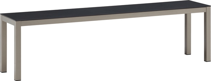 Do it + Garden, LOCARNO, 160 cm, Gestell Polar Silber, Platte Keramik Sitzbank, 