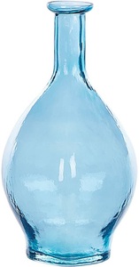Beliani, Beliani Dekovase Glas hellblau 28 cm PAKORA Vase, Beliani - Dekovase aus Glas Modern PAKORA, One Size, Hellblau