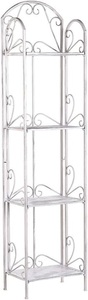 Beliani, Regal aus Eisen Modern VALDIVIA Regal aus Eisen Modern VALDIVIA, Beliani - Regal aus Eisen Retro VALDIVIA, One Size, Weiss Bunt