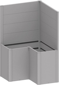 Biohort, Biohort Sichtschutz Pflanzbeet Belvedere L-Form, Biohort Sichtschutz Pflanzbeet Belvedere L-Form ohne Acrylglas L100 Silber