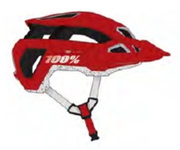 100%, 100% Altec Fidlock Radhelm, 100% Altec Fidlock Radhelm