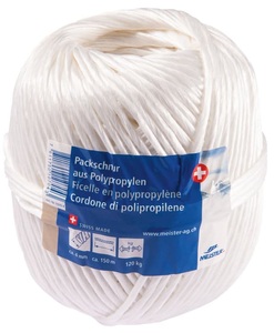 MEISTER, MEISTER PACKSCHNUR POLYPRPYLEN, Meister Handpackschnur Ø 4 mm, 150 m, Weiss