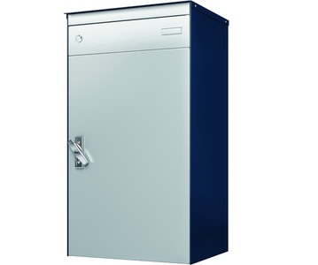 Stebler, Stebler Briefkasten mit Paketschliessfach s:box17 Saphirblau/Weissalu, 