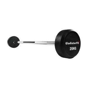 GladiatorFit Langhantel Gummi : 25 KG Langhantel