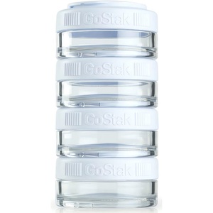 Blender Bottle, BlenderBottle GoStak 40ml 4Pak, White, 