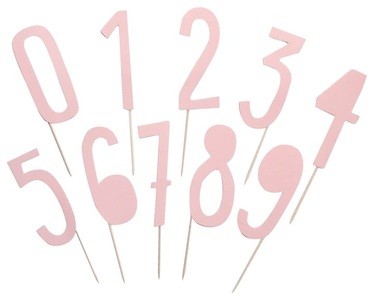 Micasa, Torten Topper NUMBERS, Micasa, I AM CREATIVE Torten Topper,Zahl,rosa,13cm 6010.942 10 Stück