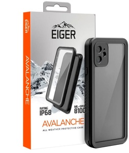 Apple, Eiger - iPhone 12 Avalanche Case Wasserfeste Outdoor Schutz Hülle IP68 (EGCA00265) - Schwarz, Eiger iPhone 12 Outdoor Cover 