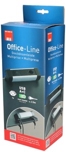 Max Hauri Steckdosenleiste Office Line 1x Typ 13, USB A, C, PD+QC