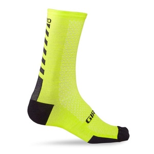 Giro, Giro Hrc+ Merino Sock Socken neongrün, Giro HRC+ Merino Sock - bright lime/black (Grösse: L)
