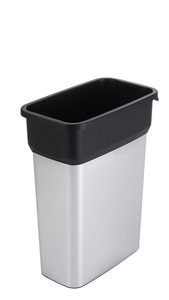 rothopro, rothopro GEO Eimer 55L, Wertstoffsammler Rotho GEO Medium, für Innenräume, Volumen 55 l, ohne Deckel, mit Griff, L 290 x B 490 x H 610 mm, Kunststoff mit Metallic-Finish