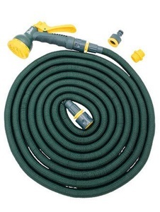 Steuber, Steuber flexibler Gartenschlauch inkl. Sprühkopf, dehnbar bis 33 m, Steuber Gartenschlauch Platinum GREEN mit 8 Sprühkopf-Funktionen, 33 m