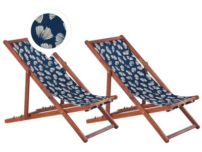 Beliani, Beliani Anzio Sonnenliege, Beliani - Liege aus Polyester Modern ANZIO, One Size, Dunkelblau
